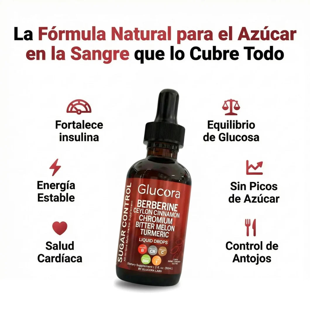 Glucora®: Gotas de Bienestar Metabólico y Control de Glucosa (50 ml) - Fórmula Botánica