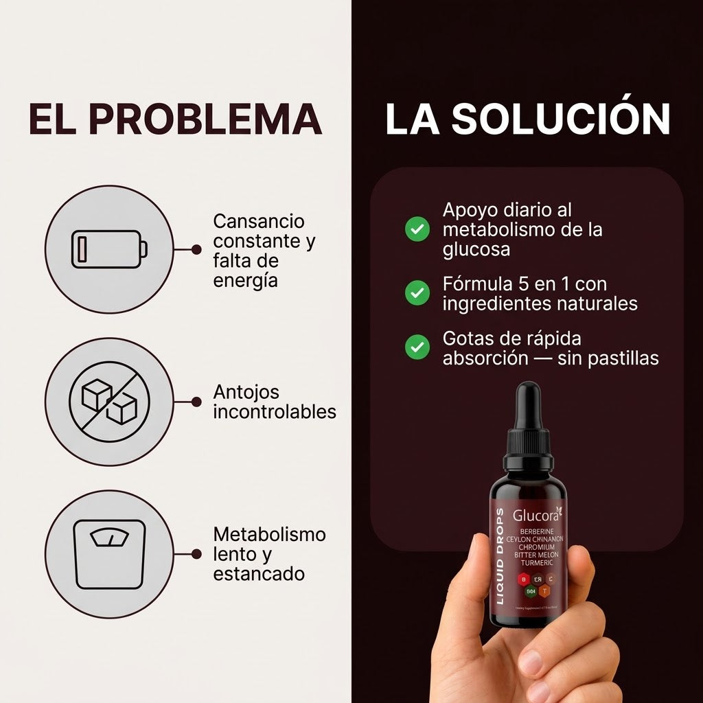 Glucora®: Gotas de Bienestar Metabólico y Control de Glucosa (50 ml) - Fórmula Botánica